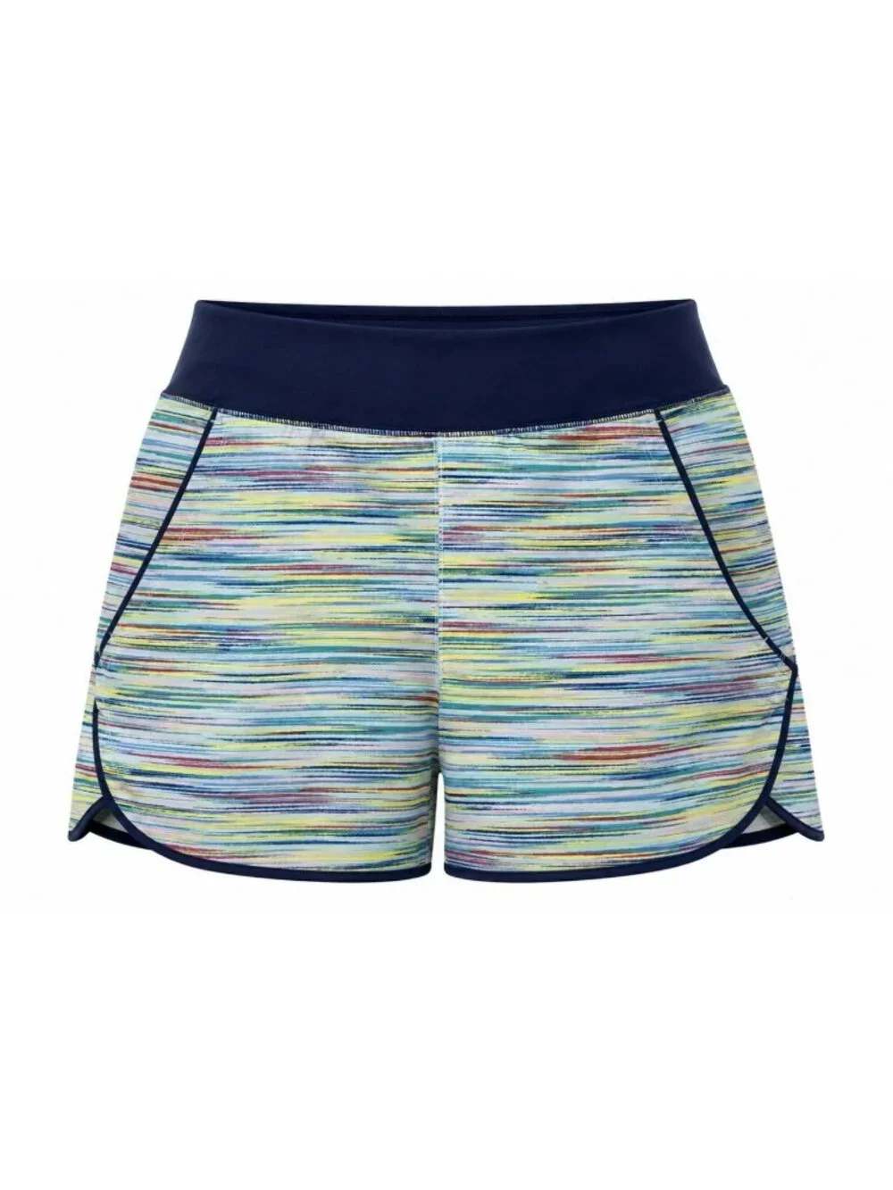 Lands End Sport Quick Dry Swim Shorts w/Pockets Women 10 Blue Stripe 5